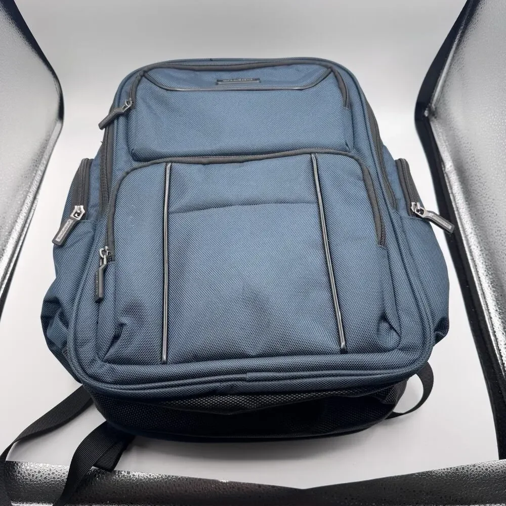 Brookstone Laptop Tablet Bryce Collection Business Backpack Blue